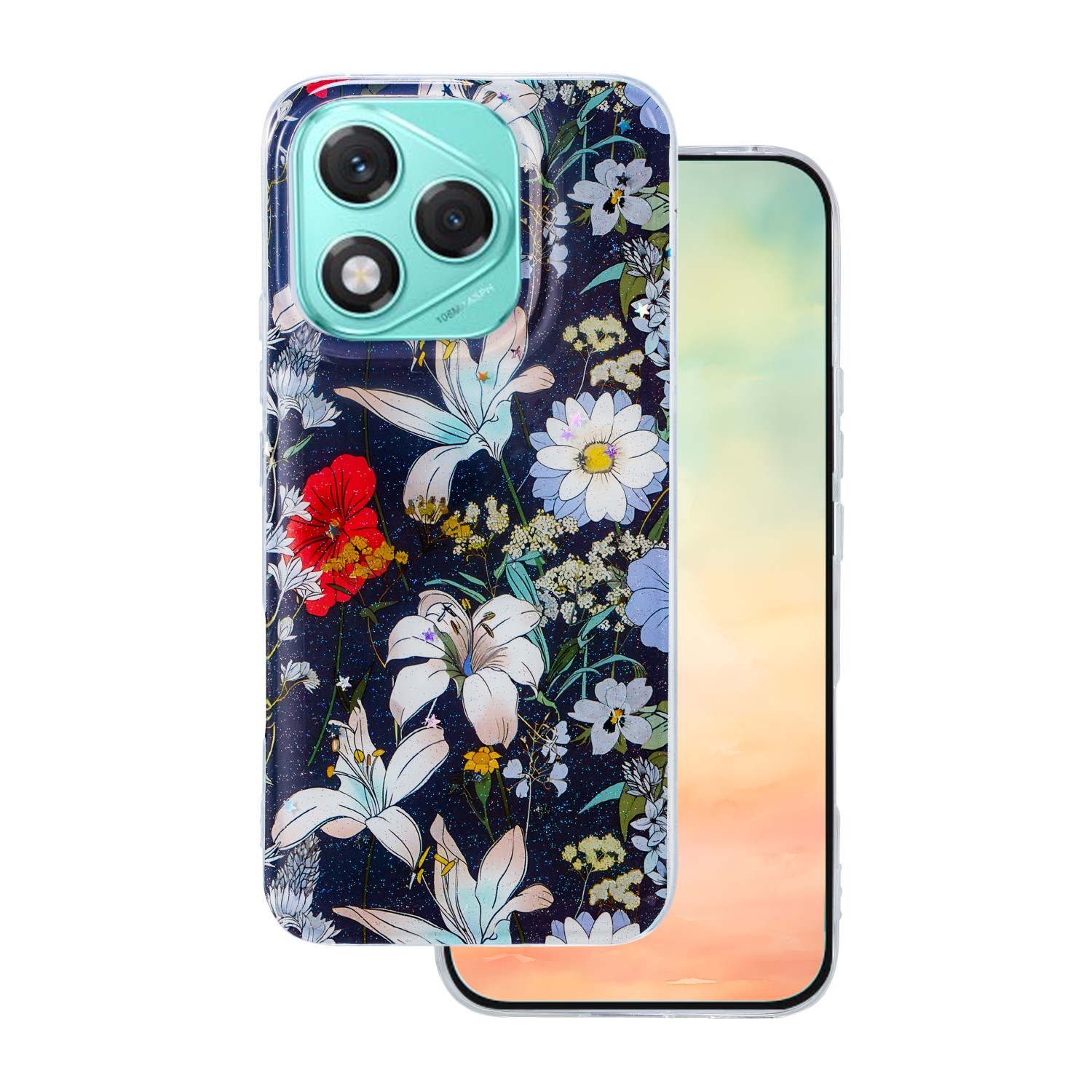 Glow Glam ümbris jaoks Honor 400 lite sinine