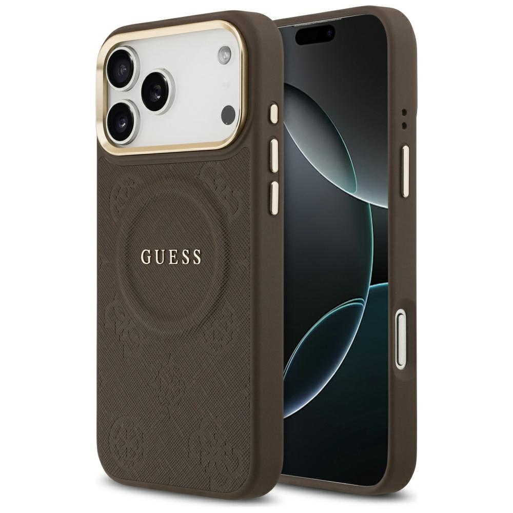 GUESS ümbris jaoks IPHONE 17 Pro Max compatible with MagSafe GUHMP17XPSAMSECW (PU W/ Peony Hot Stamp) brown