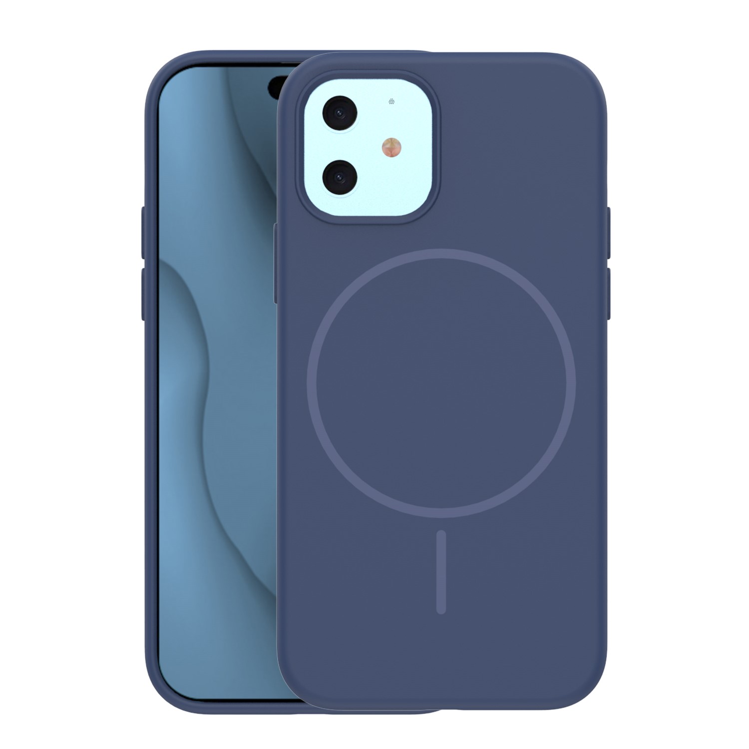 Silikoon Thin Mag ümbris for iPhone 12 / 12 Pro 6,1" tumesinine