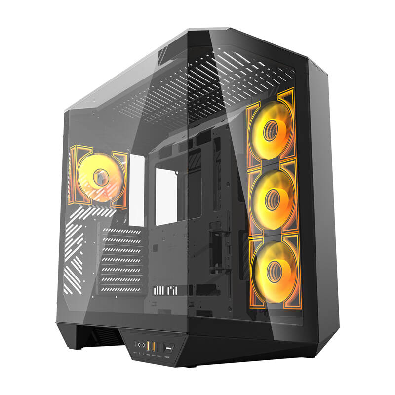Darkflash DY470 computer ümbris (must) + 4 fans
