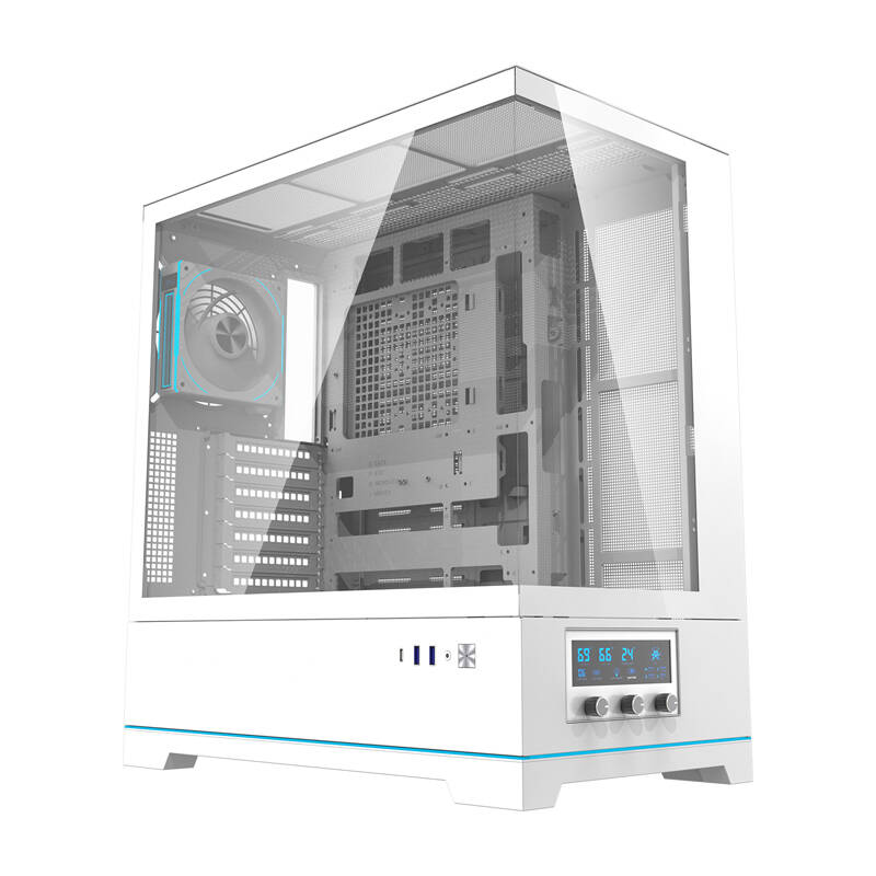 Darkflash DY451 PRO computer ümbris (valge) + 1 fan