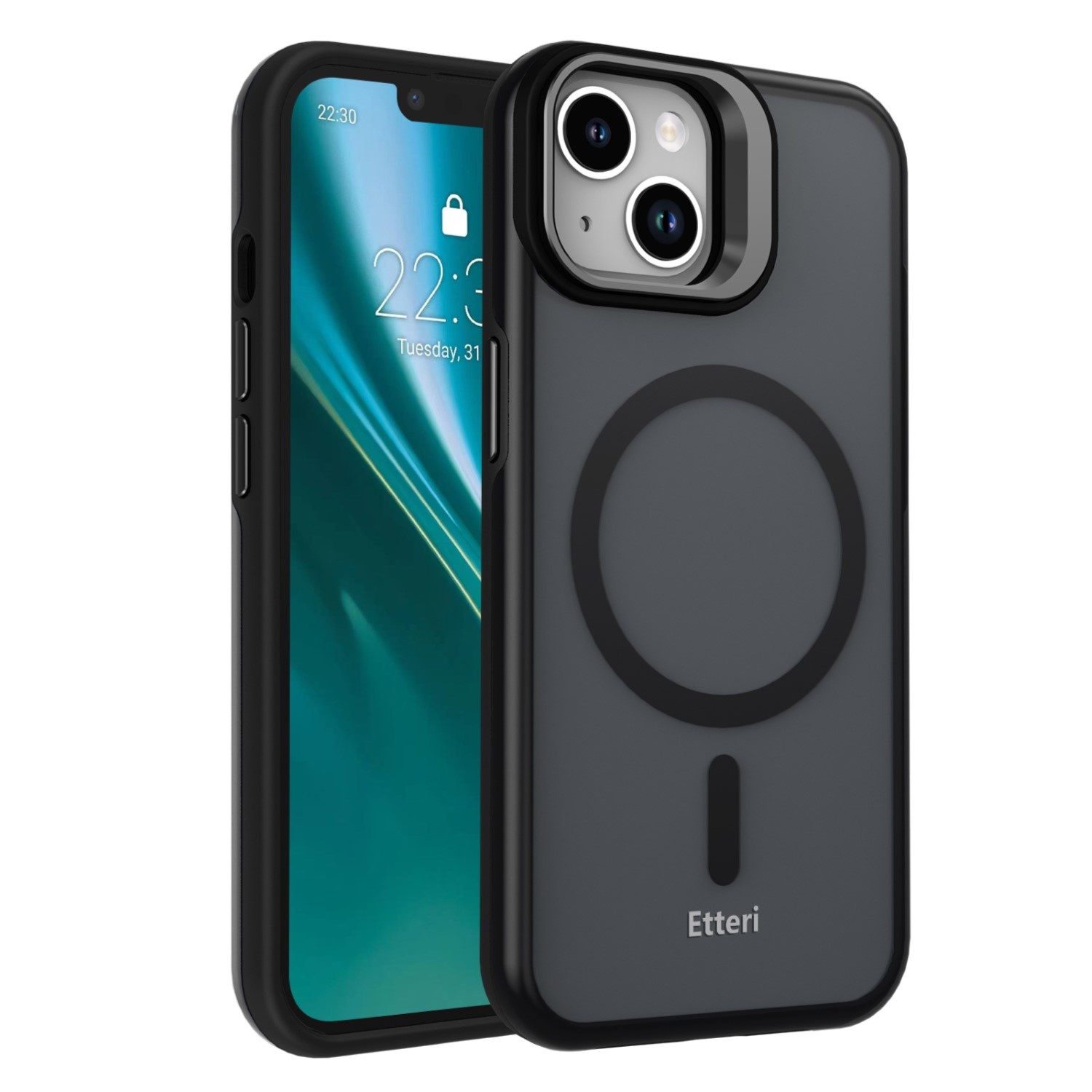 Чехол Etteri Morning Fog для iPhone 14 6,1" чёрный