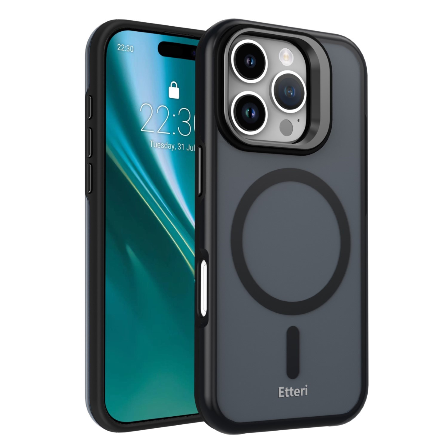 Чехол Etteri Morning Fog для iPhone 16 Pro 6,3" чёрный