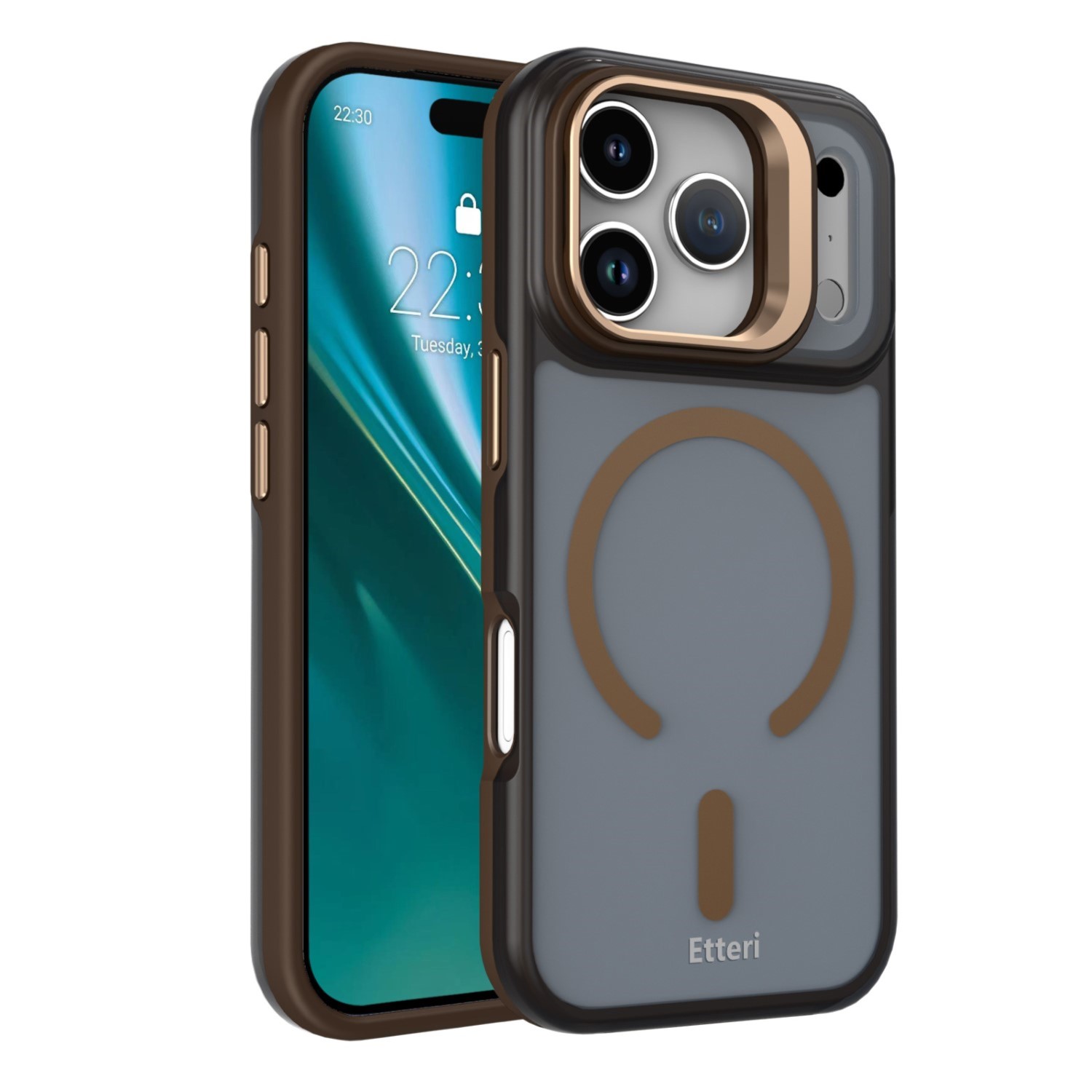 Чехол Etteri Morning Fog для iPhone 17 Pro Max 6,9" коричневый