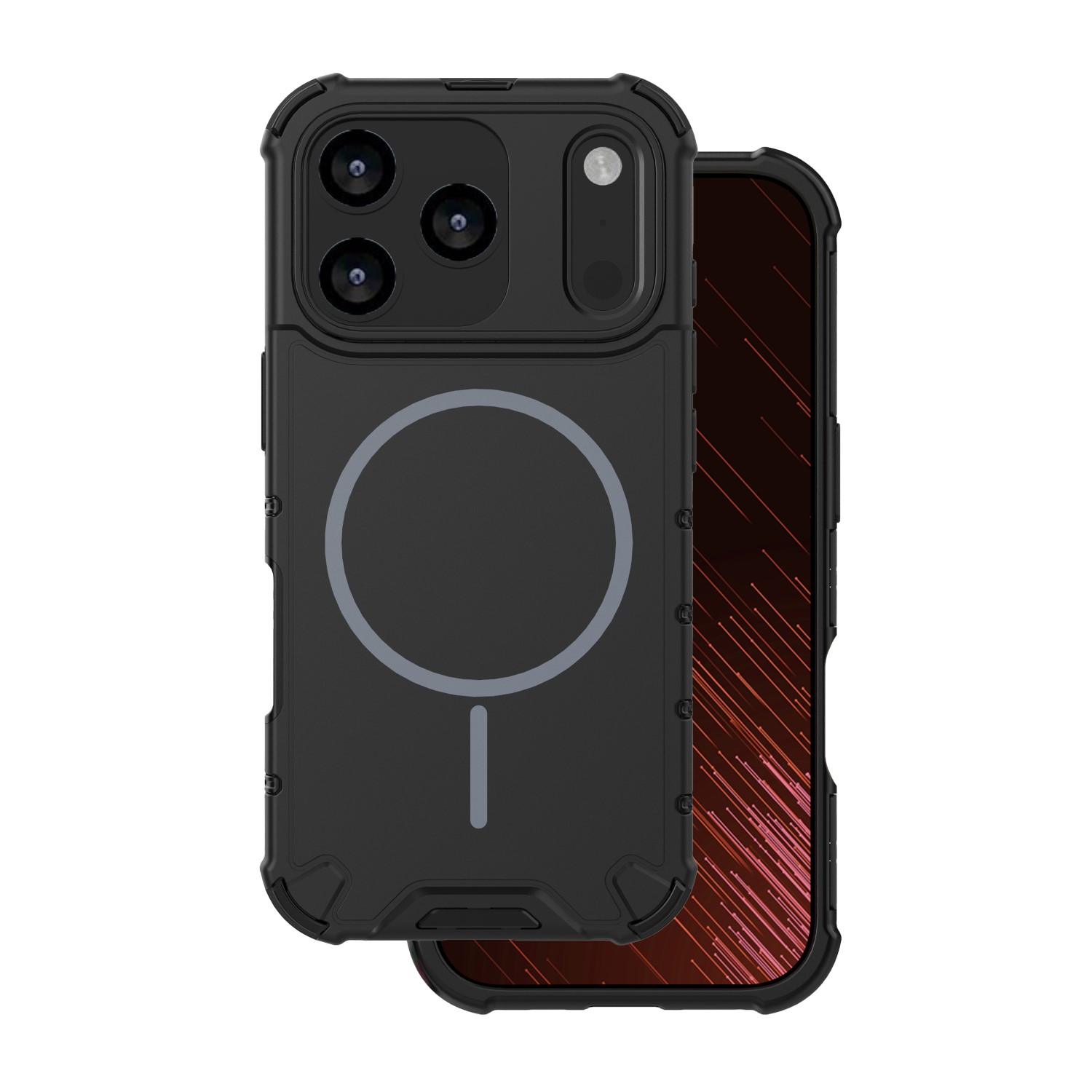 Чехол Defender 2in1 Mag для iPhone 17 Pro Max 6.9" чёрный