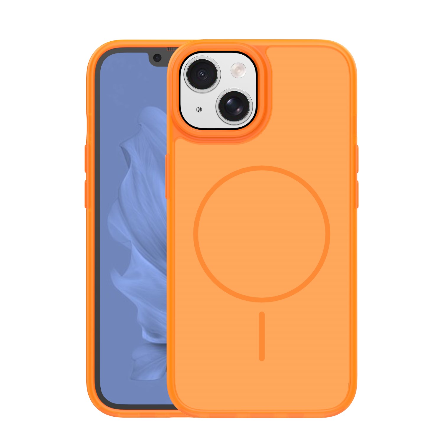 Frame Thin Mag ümbris for iPhone 15 6,1" oranž