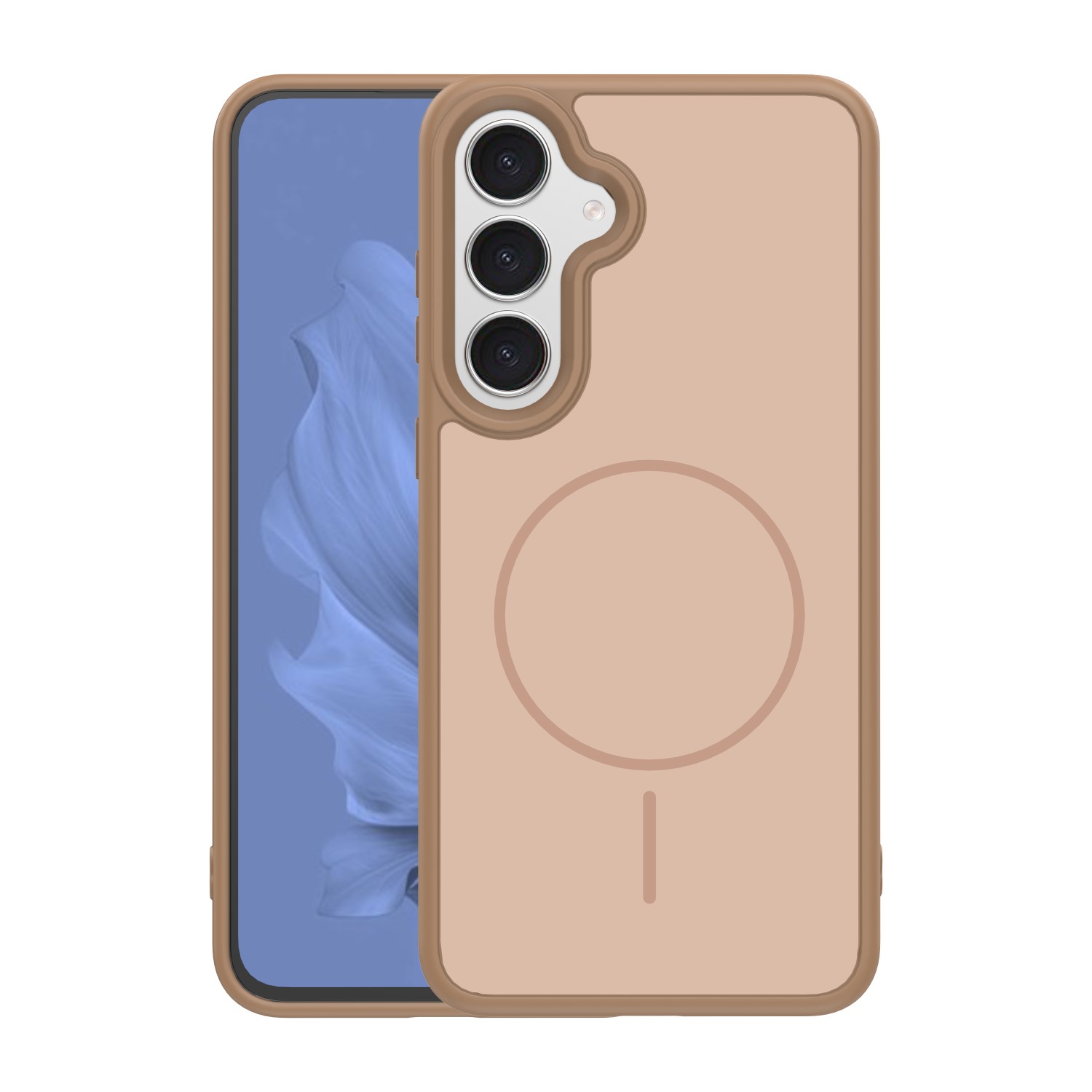 Frame Thin Mag ümbris for Samsung Galaxy S25 pruun