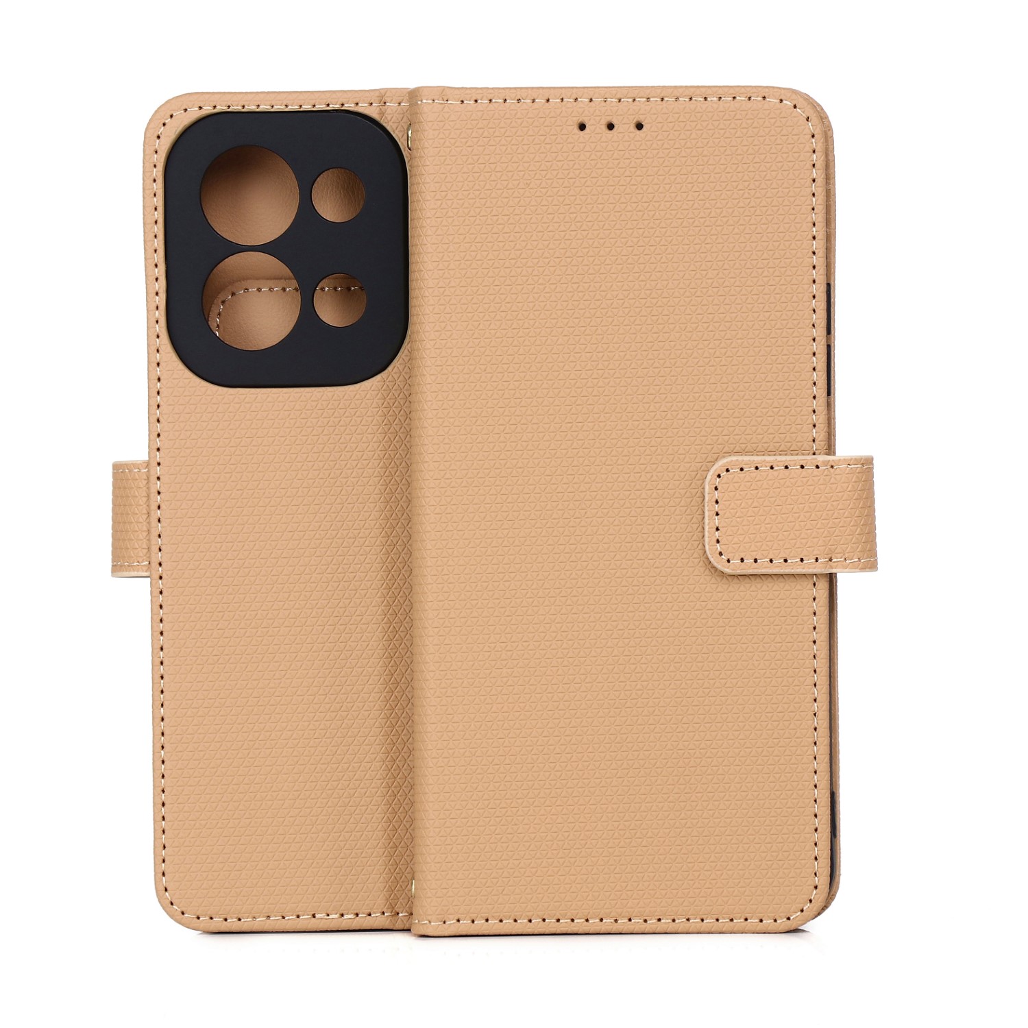 Nutikas Triangle ümbris for Xiaomi Redmi 15C 4G EU / 15C 5G EU (173.16 x 81.06 x 8.2 mm) pruun
