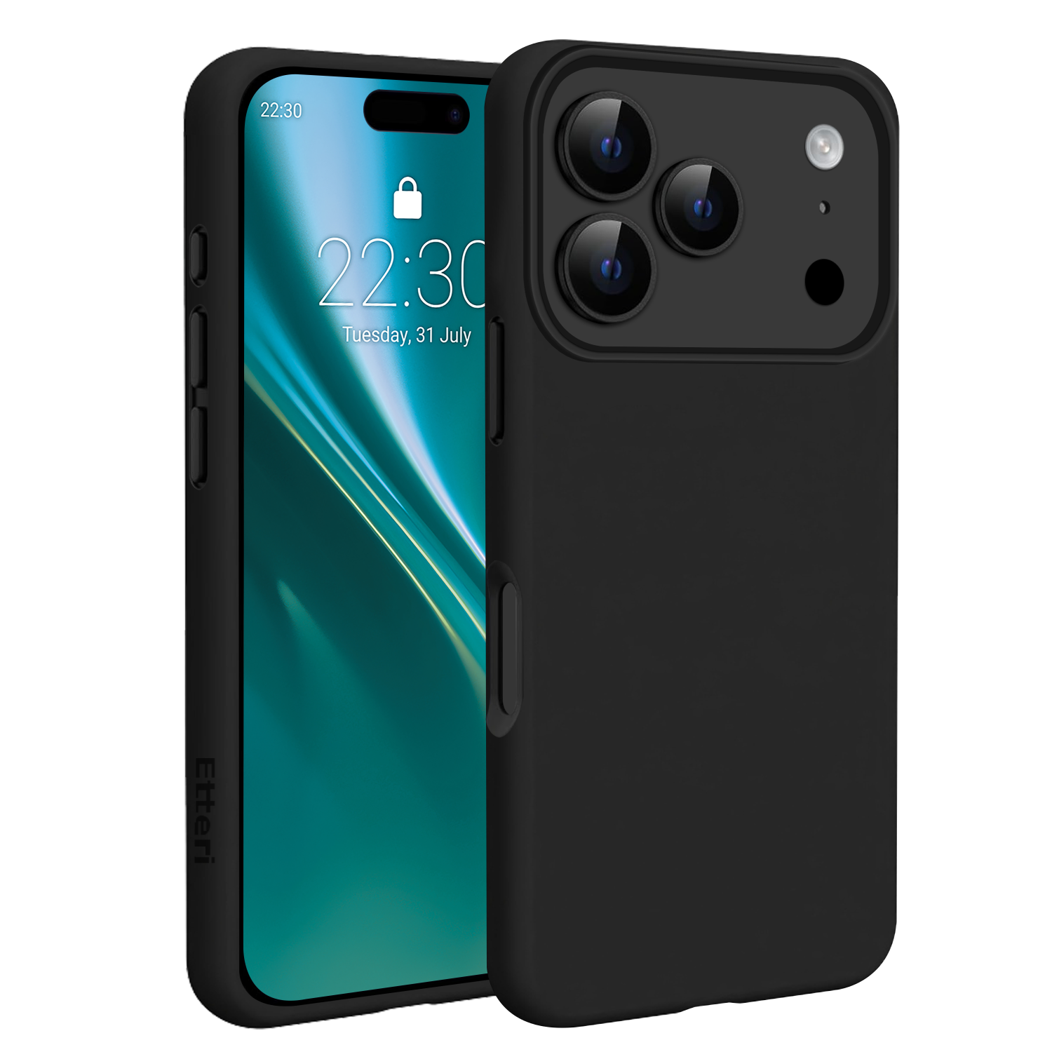 Etteri Силиконовый Mag Чехол для iPhone 17 Pro Max чёрный
