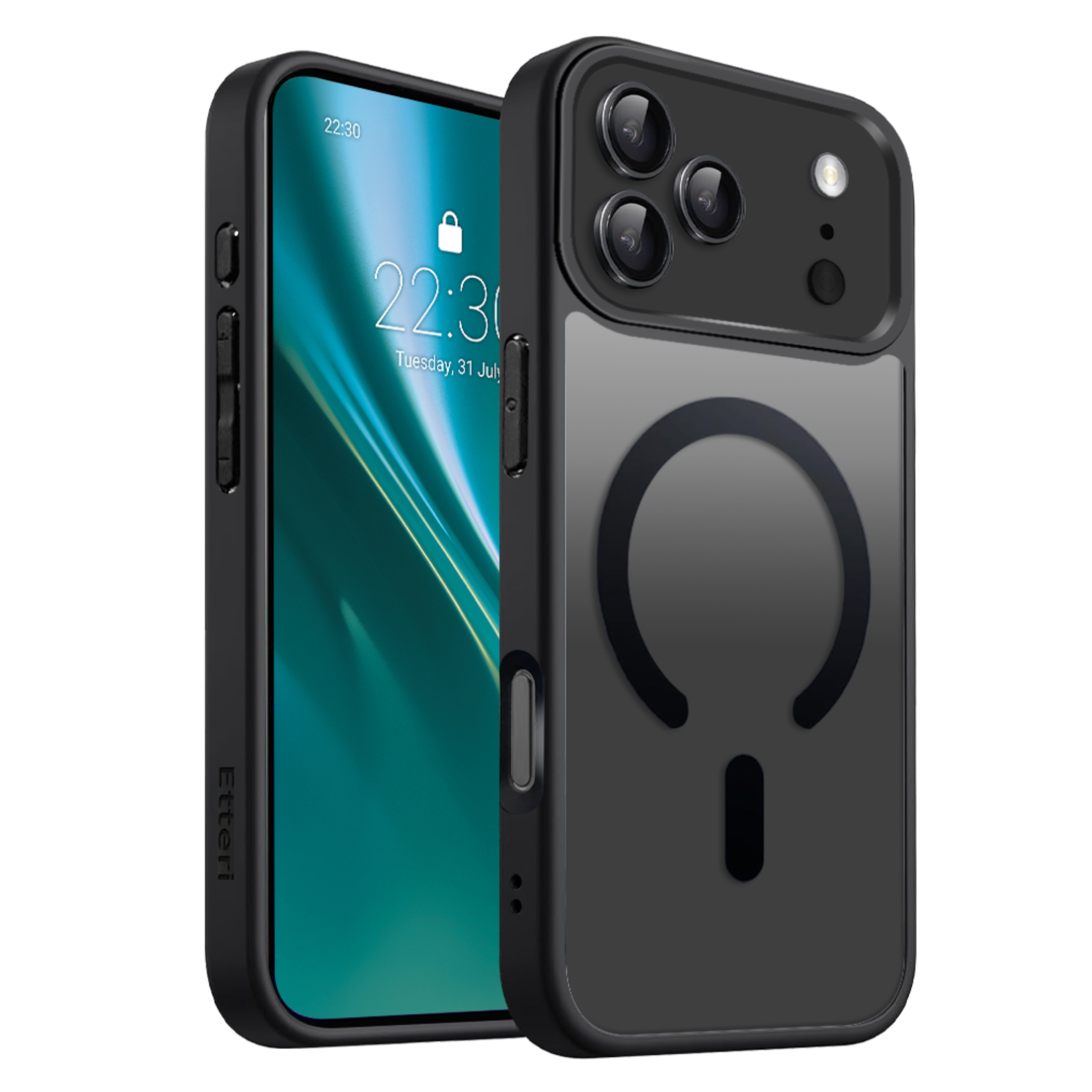 Etteri Matt Mag ümbris for iPhone 17 Pro must