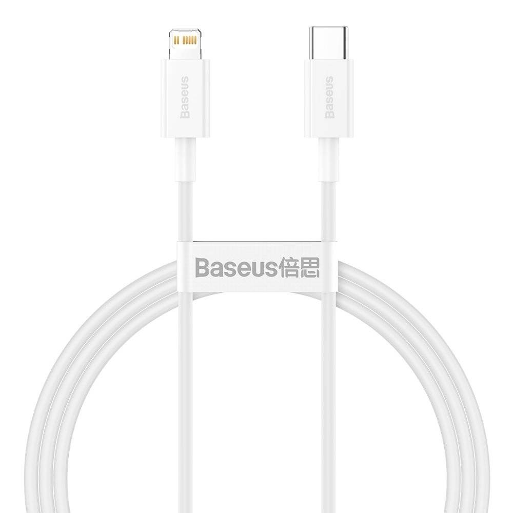 USB cable Baseus Superior from Type-C to Lightning PD 20W 1.0m valge CATLYS-A02