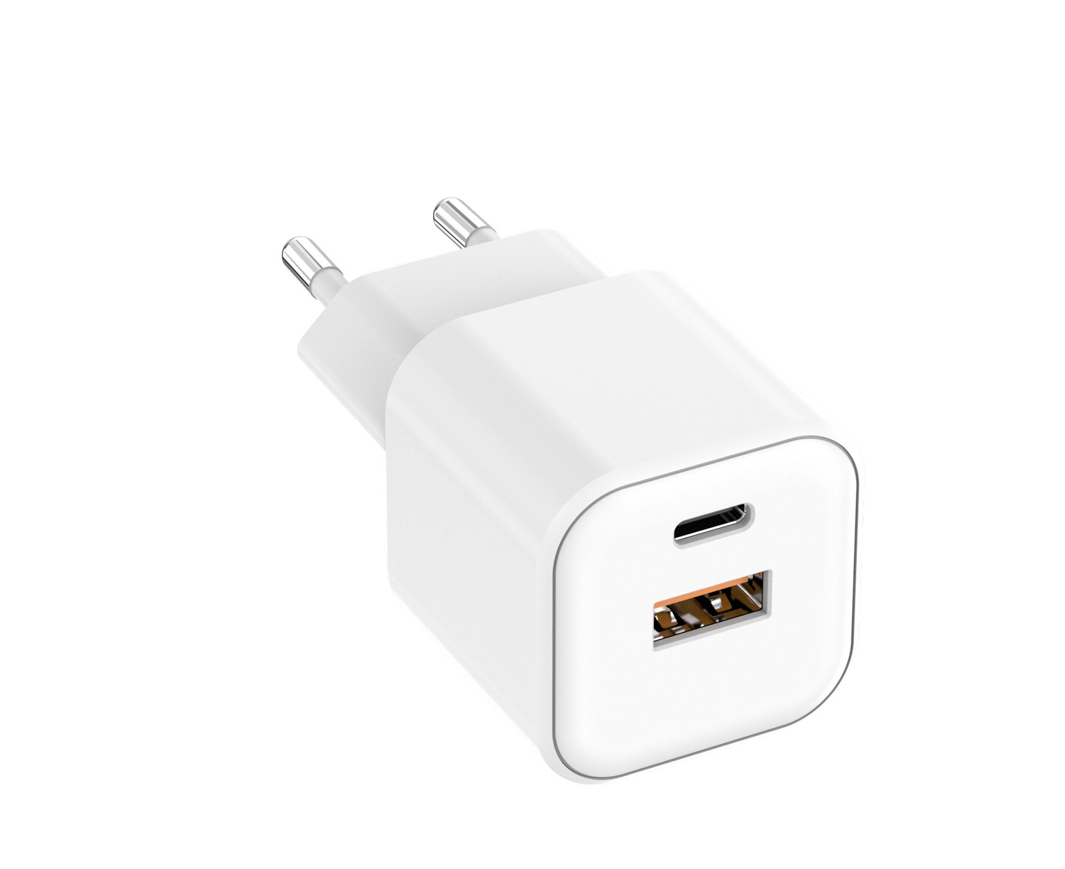 Setty seinalaadija USB-A + USB-C 20W LSGaN-AC-200 valge