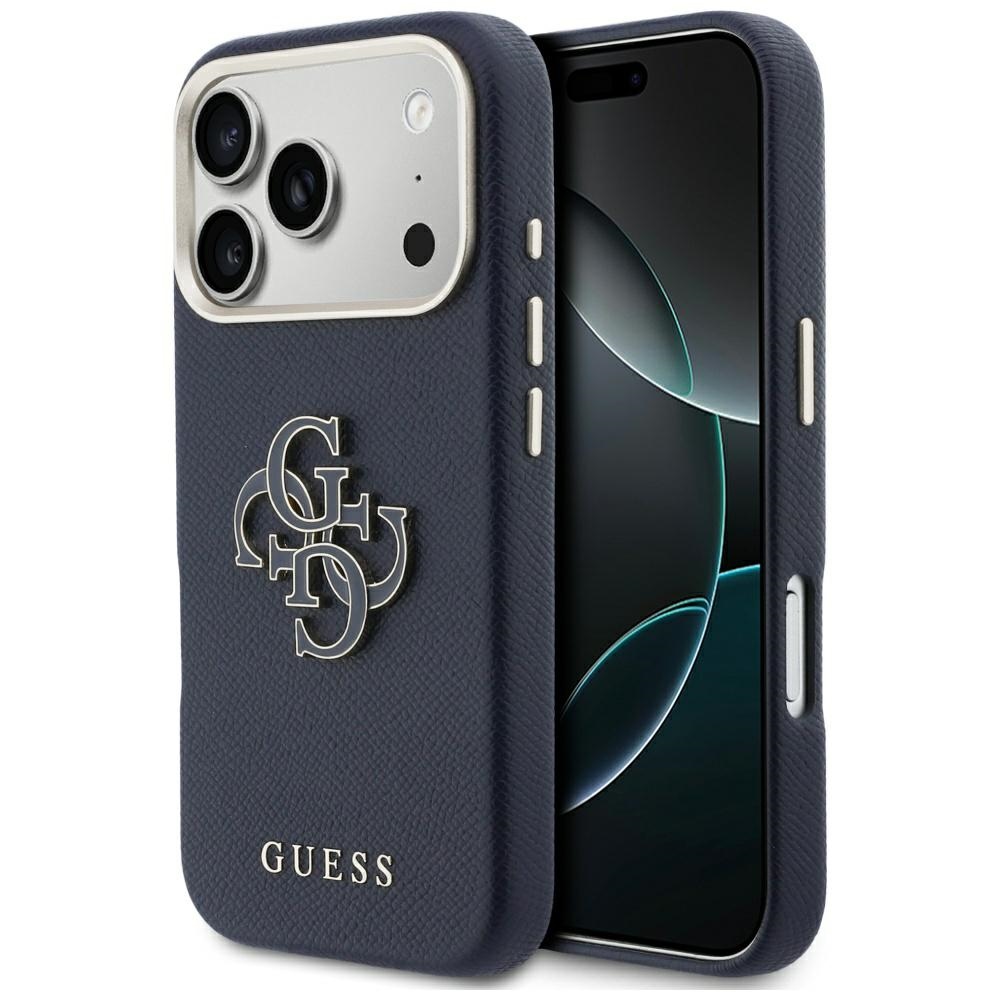 Guess HC PU FW RESIN LOGO BLUE ümbris iPhone 17 Pro 6,3"