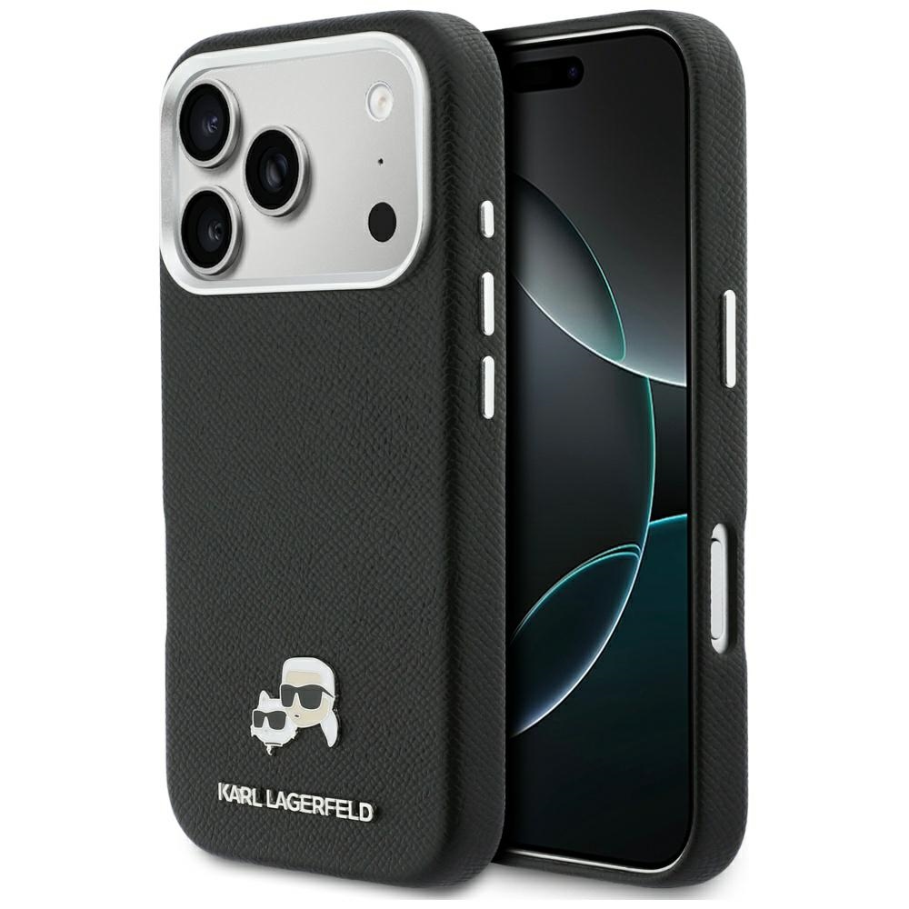 Karl Lagerfeld ümbris iPhone 17 Pro 6,3" jaoks, HC MAGSAFE PU FW K&C peamärgiga, must