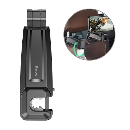 Autohoidik Baseus Headrest Holder (sobib: 4.0 - 6.5 toll.) (Mittemagretiline/Istme peatus)