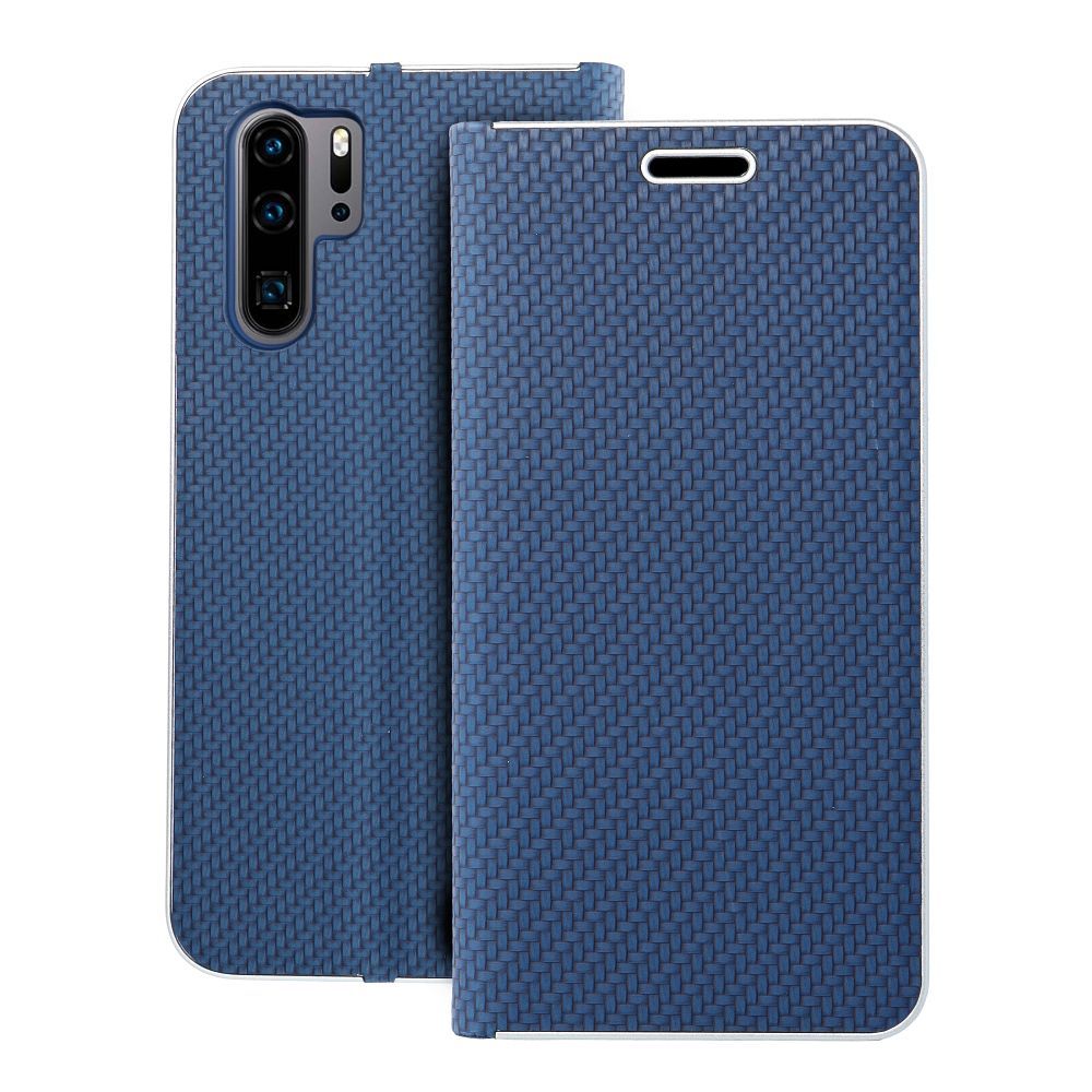 Flip чехол для Huawei P30 PRO Luna Book Carbon синий