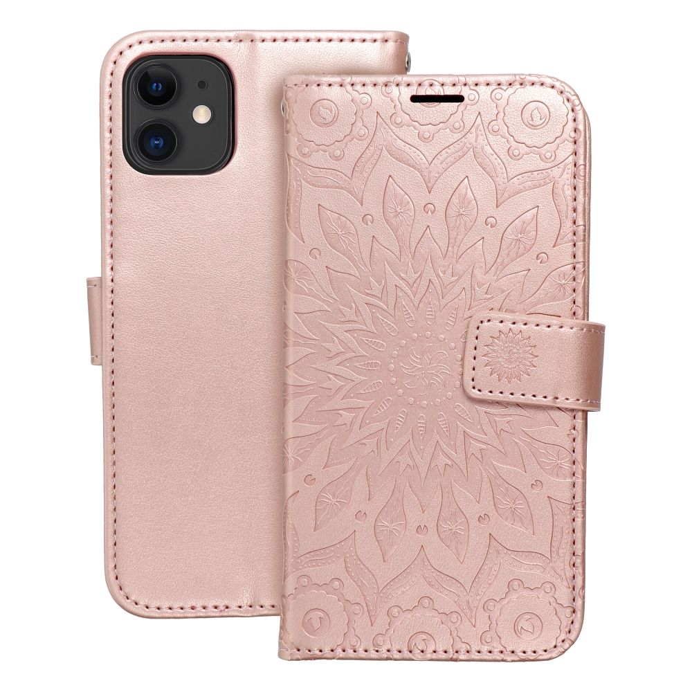 MEZZO Book ümbris jaoks IPHONE 11 mandala rose kuldne
