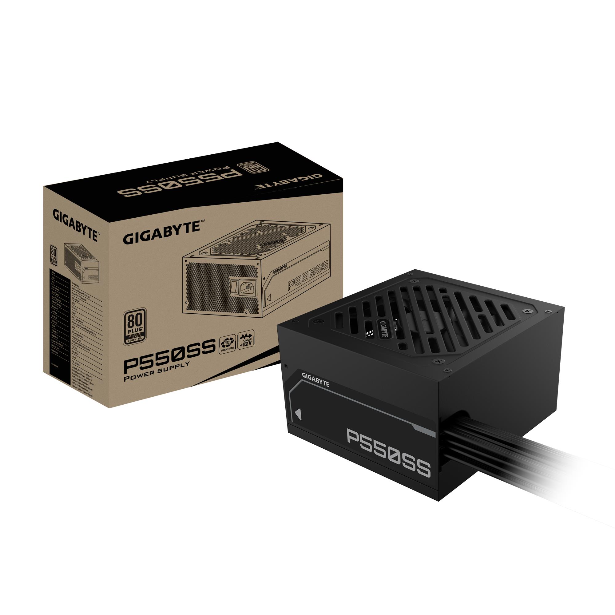Gigabyte GP-P550SS toiteplokk, 550W, 80 Plus Silver
