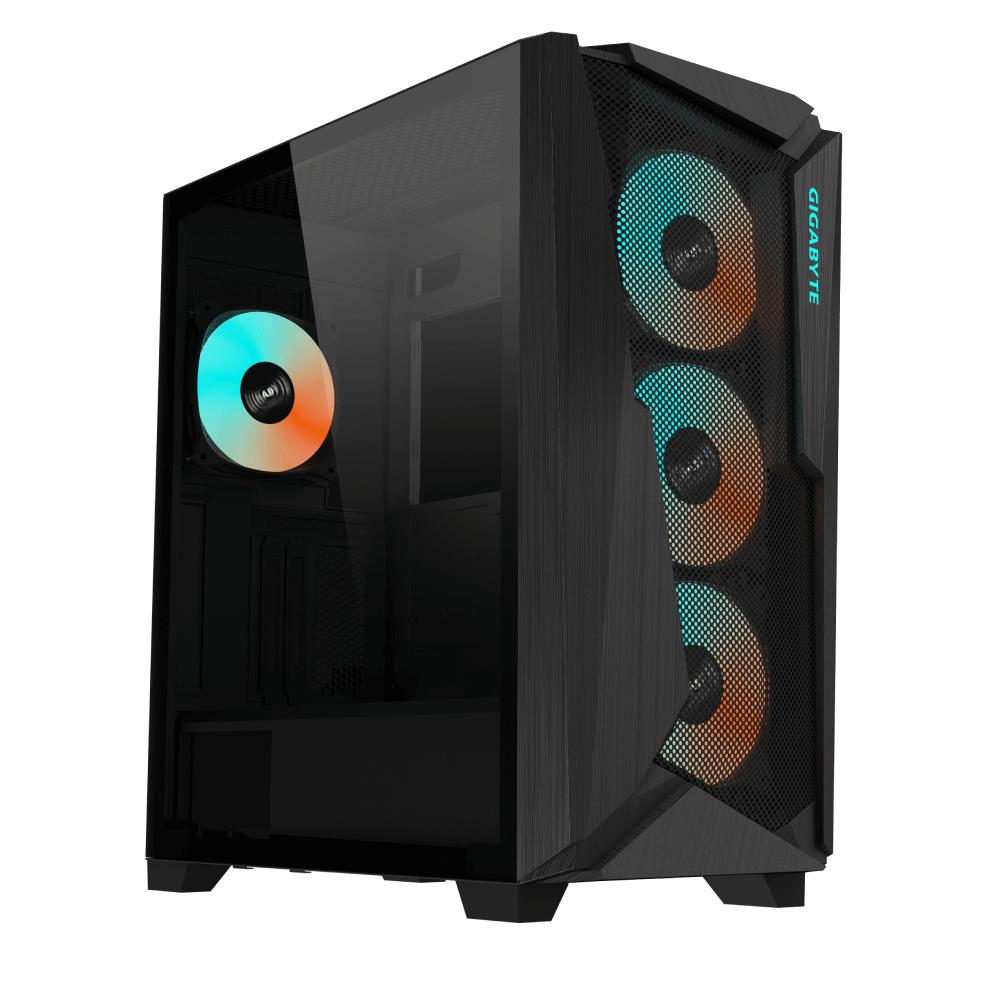 Gigabyte C301G V2 чёрный корпус Midi Tower ATX с прозрачной панелью