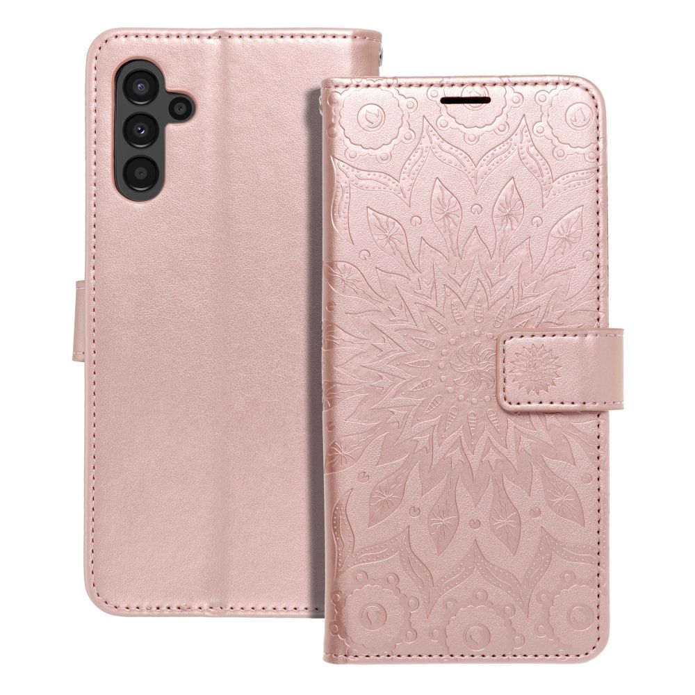 MEZZO Book ümbris jaoks SAMSUNG A13 5G / A04S mandala rose kuldne