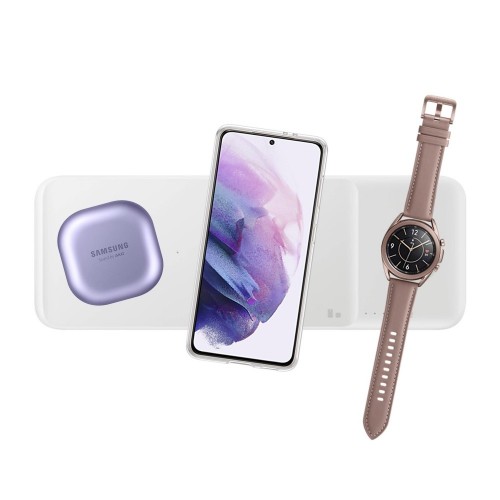 Juhtmevaba laadija Samsung Trio EP-P6300TWEGEU valge 25W (laadija ja kaabliga) / 100% originaal /