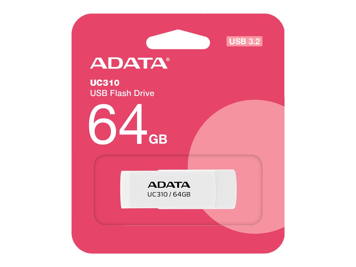 ADATA UC310 64GB USB3.2 valge
