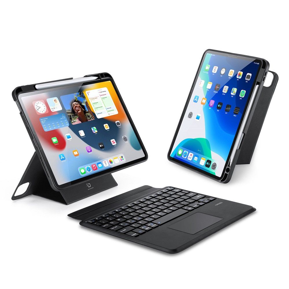 DUX DUCIS case DK foldable with Wireless Keyboard jaoks iPad 4/5/6/iPad Pro 11 (2018/2020/2021/2022) must