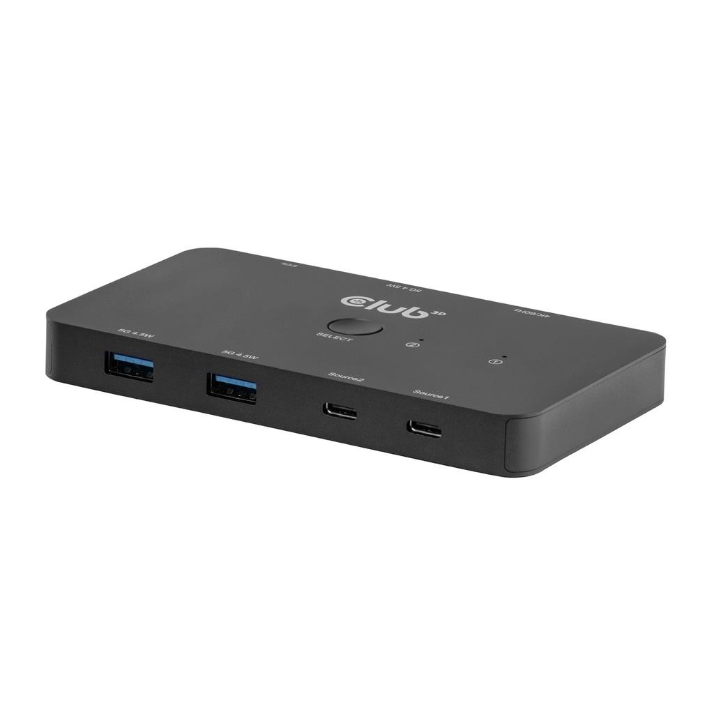Club3D CSV-2512 video kommutaator KVM USB-C HDMI / kahekordne