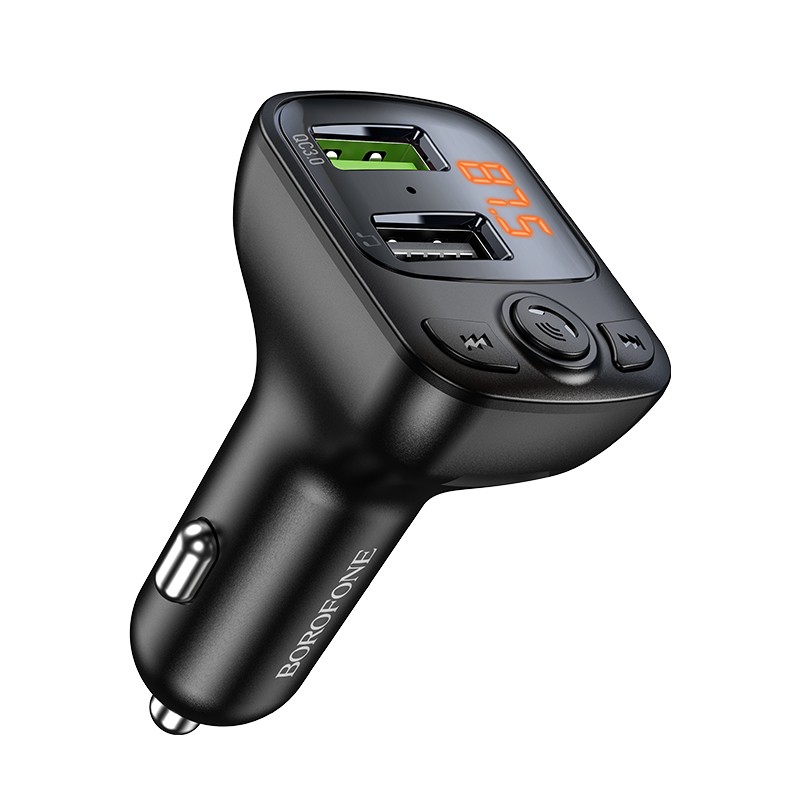 Borofone BC41 Bluetooth MP3 mängija / FM modulaator (hands free, microSD, QC3.0 USB-A, USB-A 5V/1A)