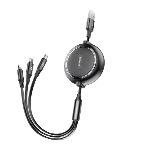 USB kaabel Baseus 3in1 must 35cm / 120cm