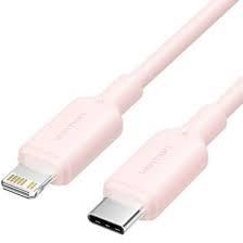 Kaabel USB-C Lightning-le 2m roosa Vention
