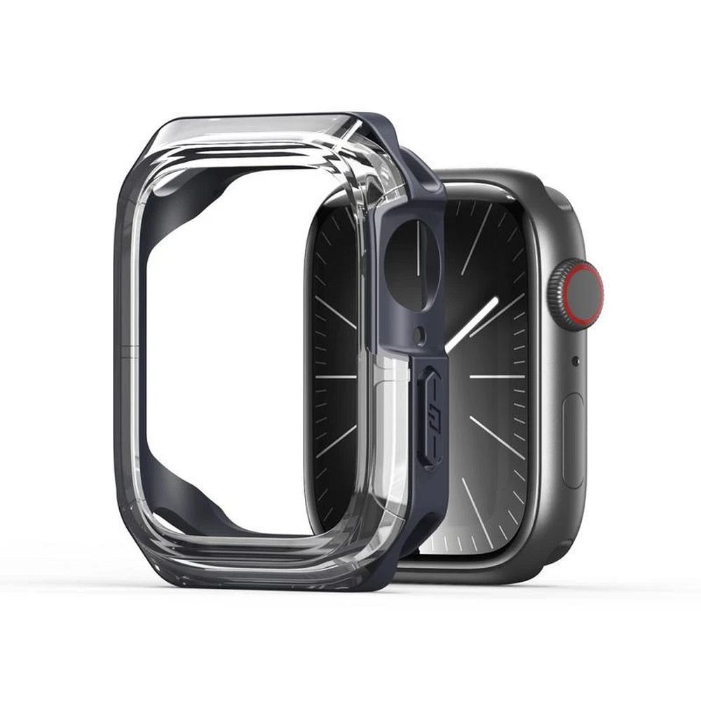 Чехол DUX DUCIS TAMO для Apple Watch series 10 42 мм прозрачный с темно-синим