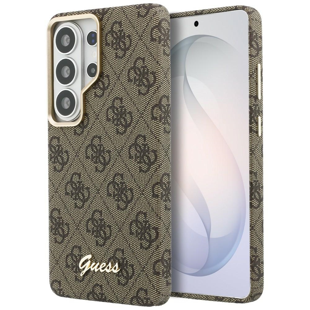 Guess ümbris 4G Script MagSafe Samsung Galaxy S26 Ultra jaoks pruun
