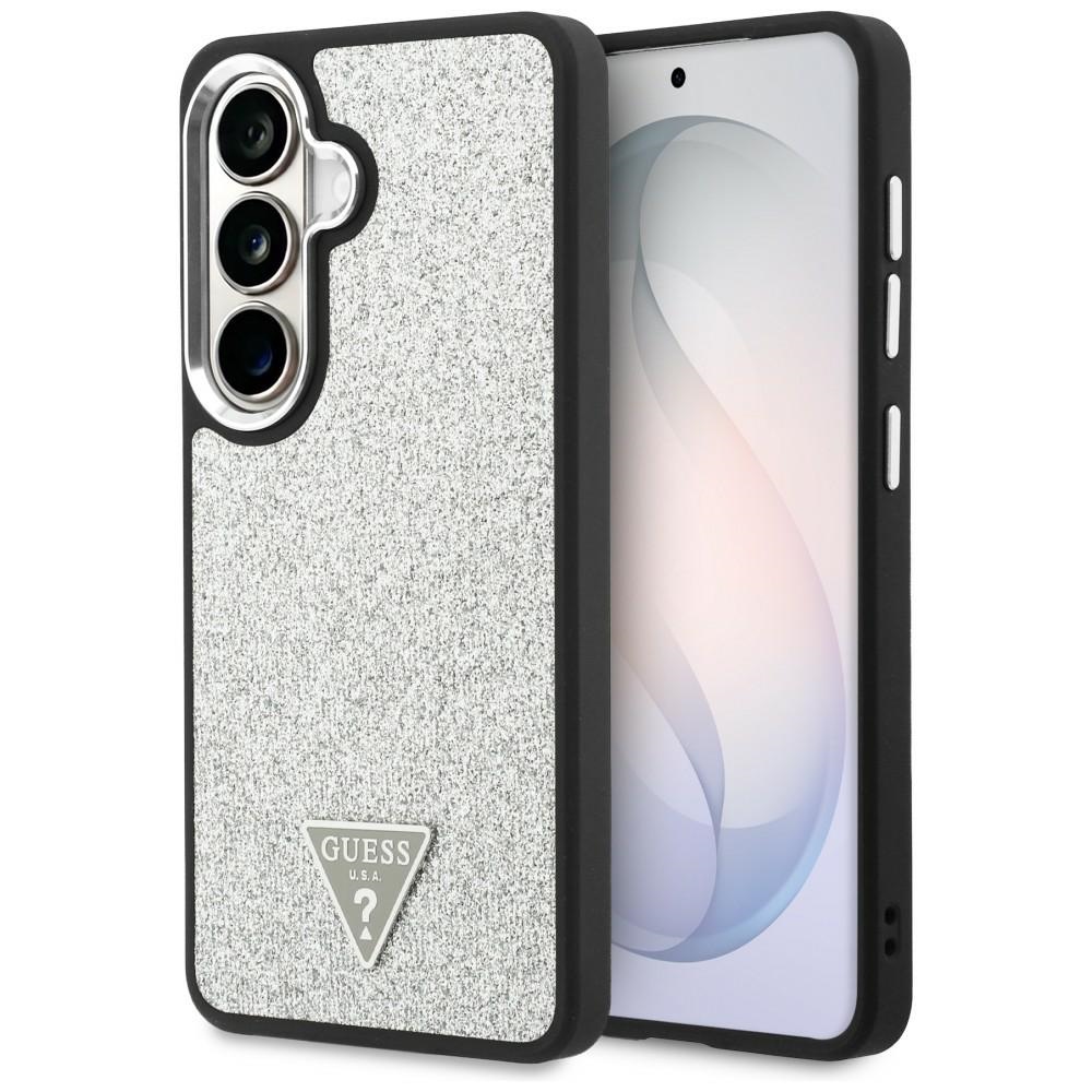 Guess ümbris Fixed Glitter Triangle MagSafe for Samsung Galaxy S26 hõbedane