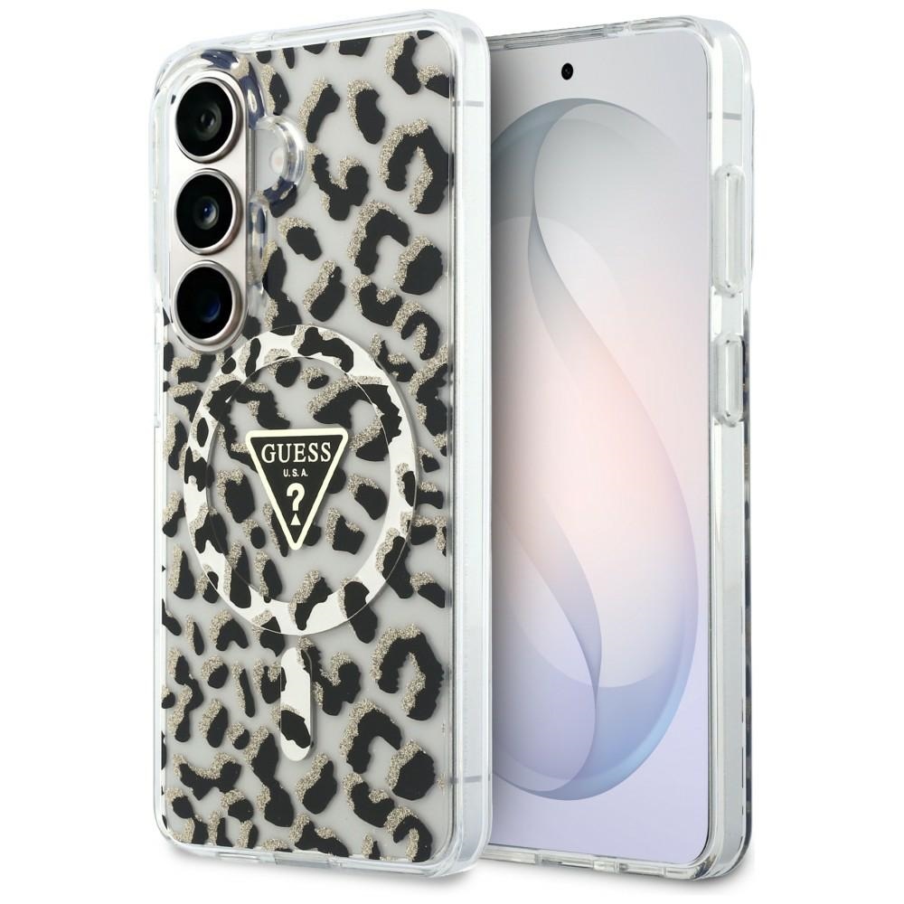 Guess ümbris IML Leopard Print Triangle MagSafe for Samsung Galaxy S26 must