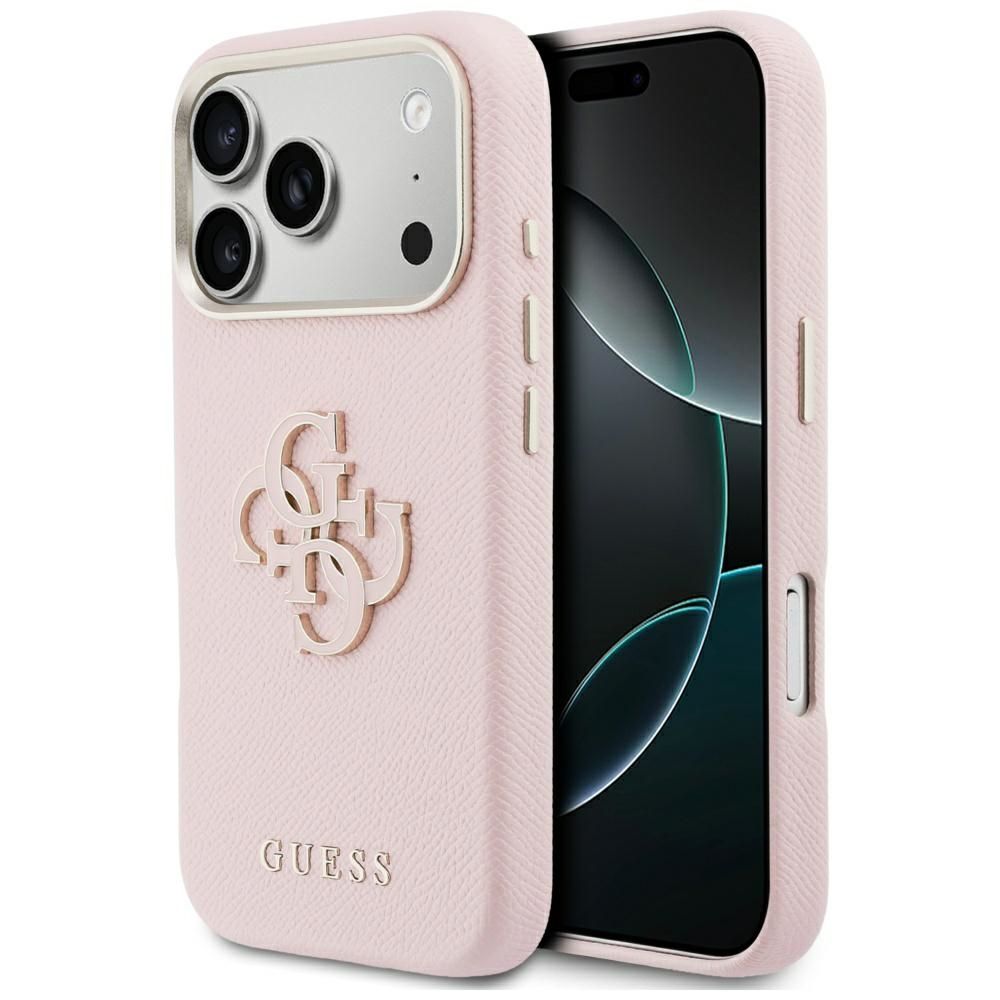 Guess FW vaigust logo ümbris iPhone 17 Pro Max'ile - roosa