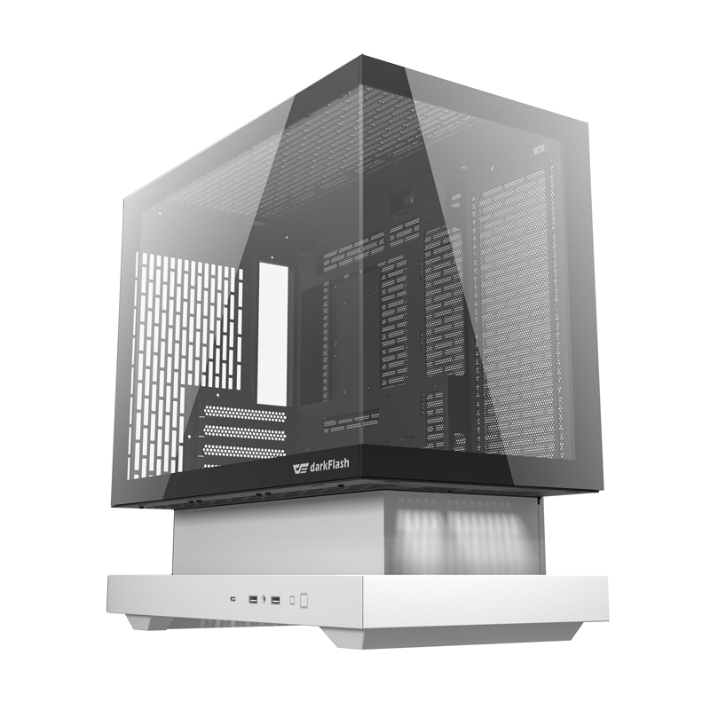 Darkflash F1 computer ümbris (Valge) + 6 ARGB fans