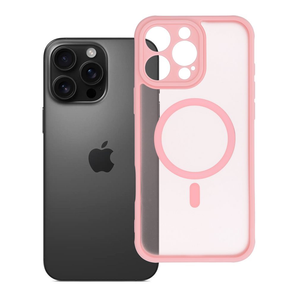 FULL MATTE MAG COVER Ümbris compatible with MagSafe jaoks IPHONE 16 Pro Max jasny różowy