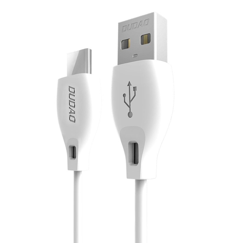 Dudao USB Type C 2.1A 1m valge cable (L4T 1m valge)