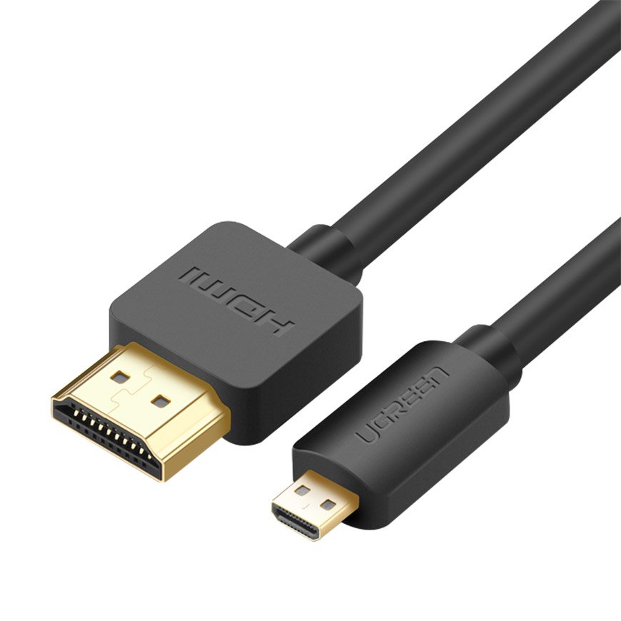 Ugreen HDMI - micro HDMI kaabel 19 pin 2.0v 4K 60Hz 30AWG 1.5m must (30102)