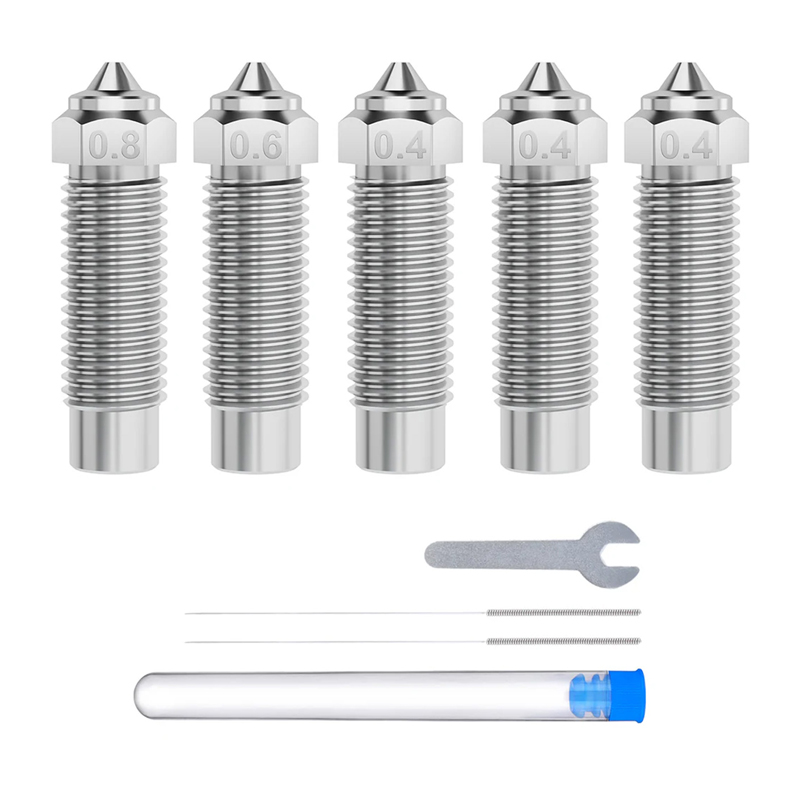 ELEGOO Neptune 4 Plus / 4 Max Karastatud terasdüüside komplekt (0.4 mm x3, 0.6 mm x1, 0.8 mm x1)