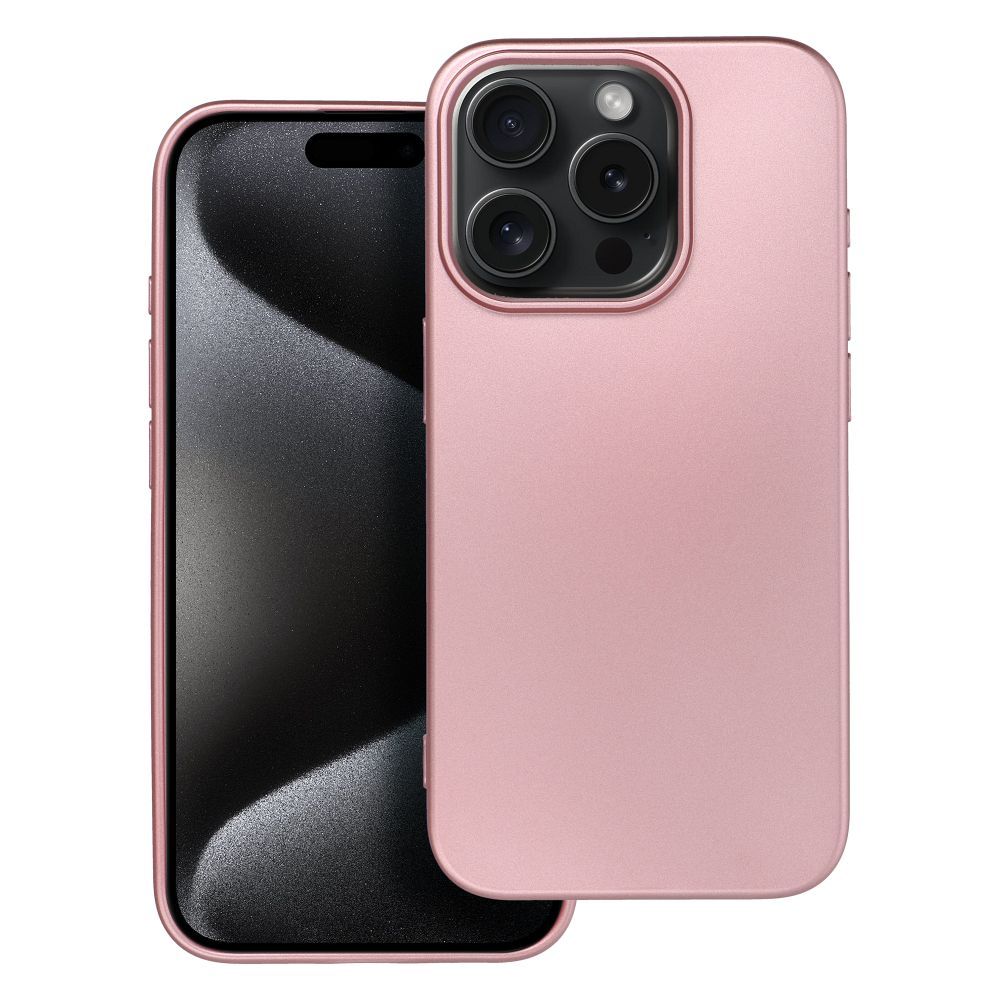 METALLIC Ümbris jaoks IPHONE 15 Pro roosa