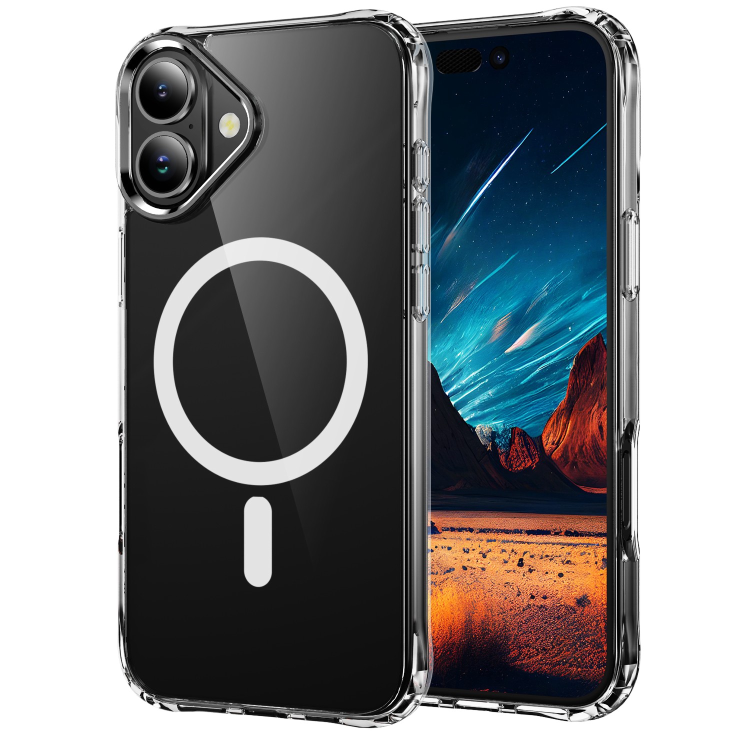 Perfectionists läbipaistev Mag Ümbris Apple iPhone 16 Plus läbipaistev