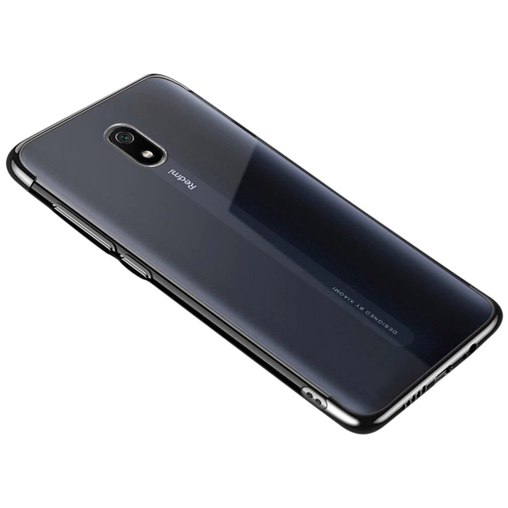 Selge värvi Case Gel TPU Electroplating raam Cover for Xiaomi Redmi 8A must