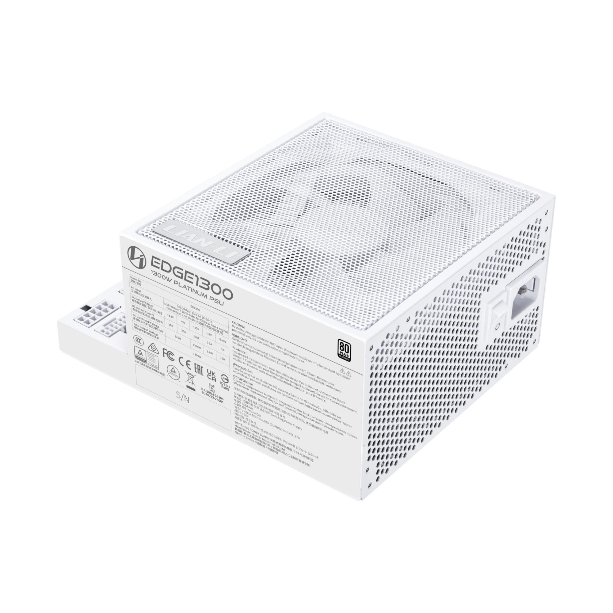 Lian Li Edge 850W toiteplokk 80+ Platinum valge