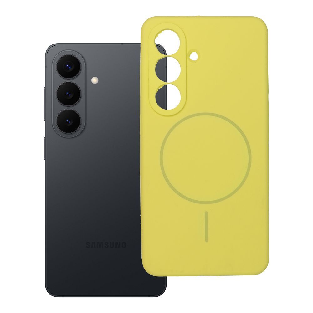Ümbris SILICONE 2mm jaoks SAMSUNG S26 compatible with MagSafe lemon