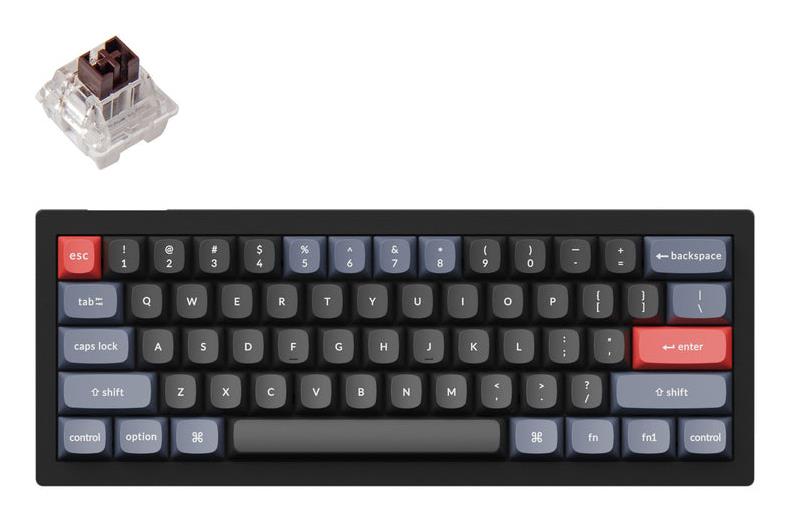 Juhtmevaba klaviatuur KEYCHRON V4 RGB must V4-B3