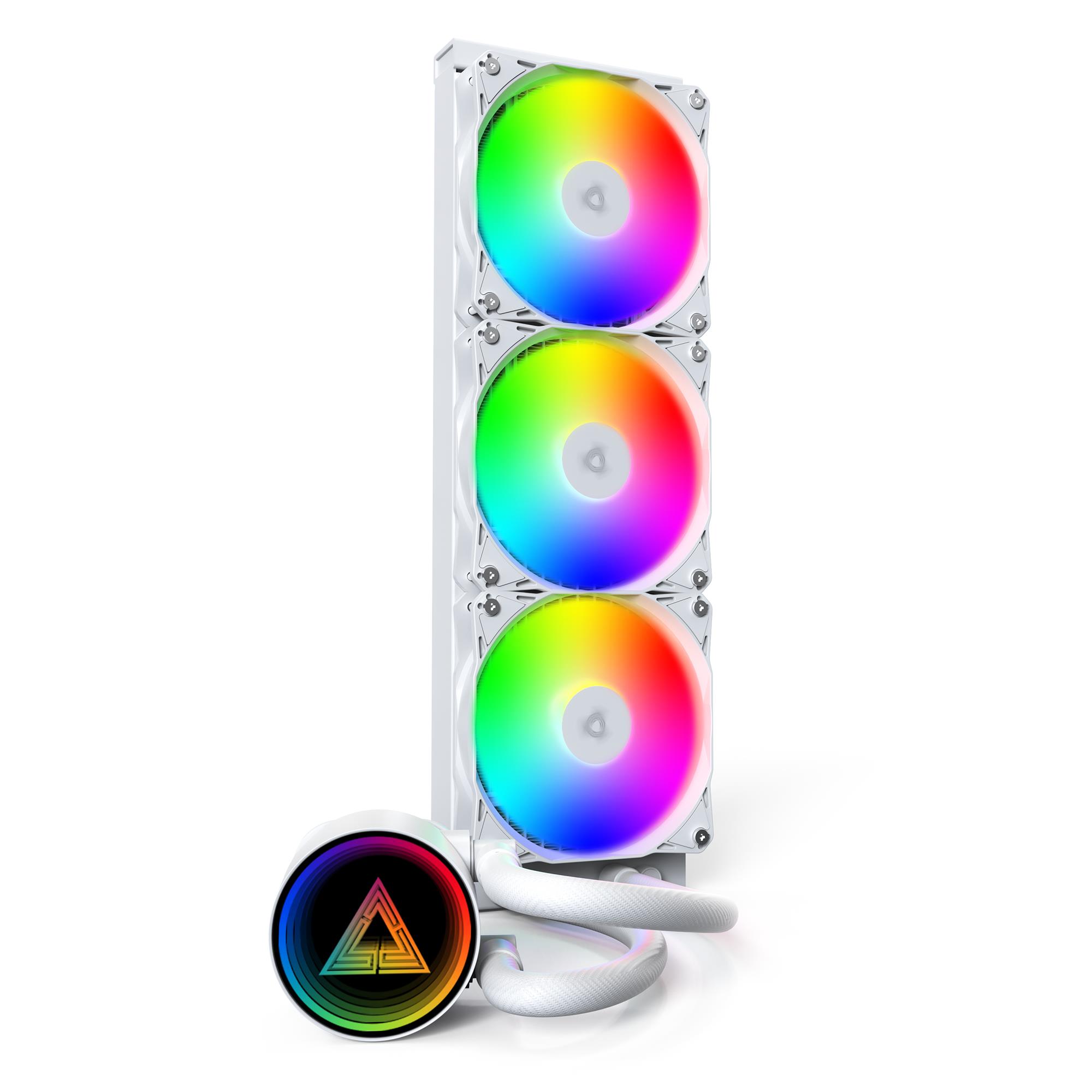 Кулер для CPU Multi Socket Lightflow ARGB 360 белый MONTECH