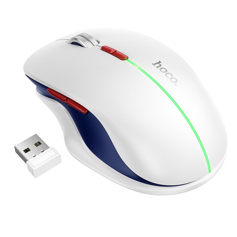 Juhtmevaba hiir Hoco GM40 RGB valge
