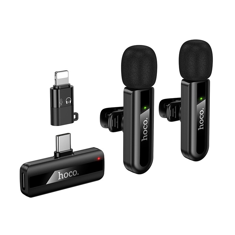 Wireless microphone set Hoco L20A USB-C/Lightning must